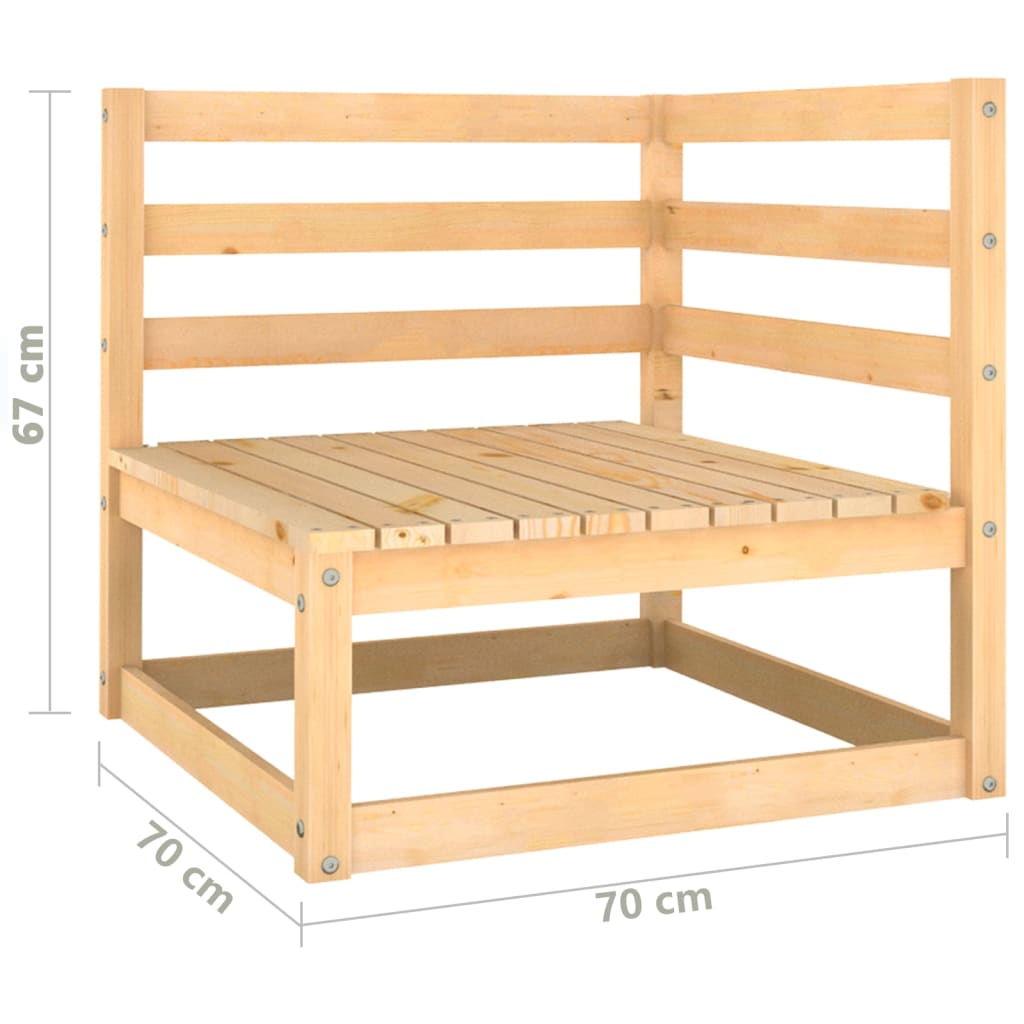 vidaXL 2-seater Garden Bench Solid Pinewood