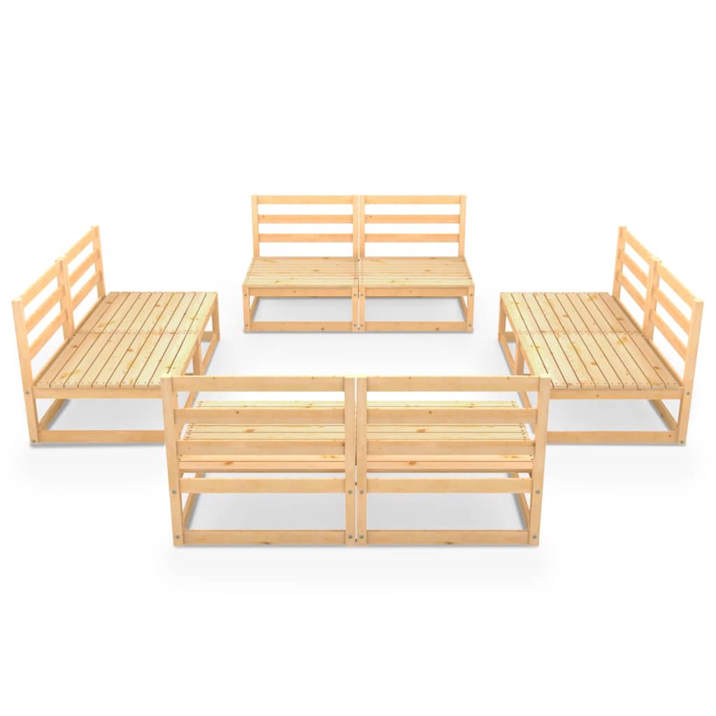 vidaXL 8-Piece Lounge Set Solid Pine Wood