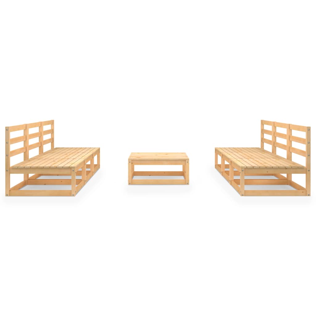 vidaXL 7-Piece Lounge Set Solid Pine Wood