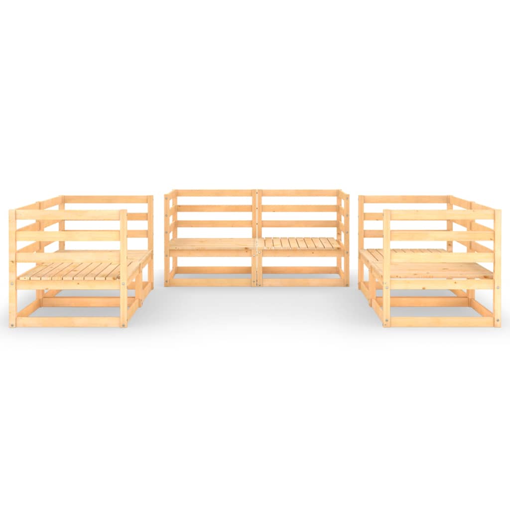 vidaXL 6-Piece Lounge Set Solid Pine Wood