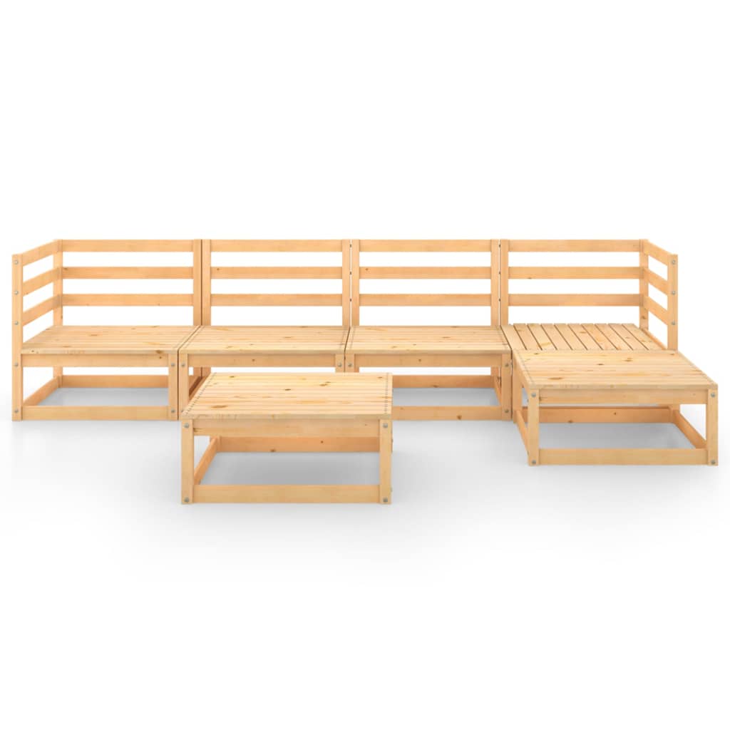 vidaXL 6-Piece Lounge Set Solid Pine Wood