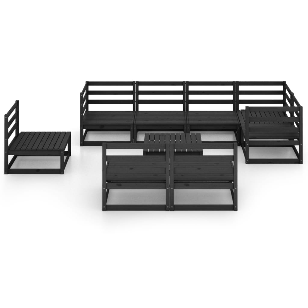 vidaXL 9-piece Lounge Set Solid Pinewood Honey Brown
