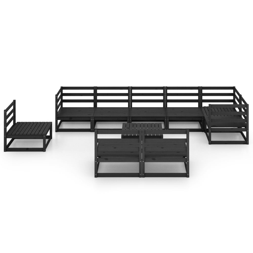 vidaXL 10-Piece Lounge Set Solid Pine Honey Brown
