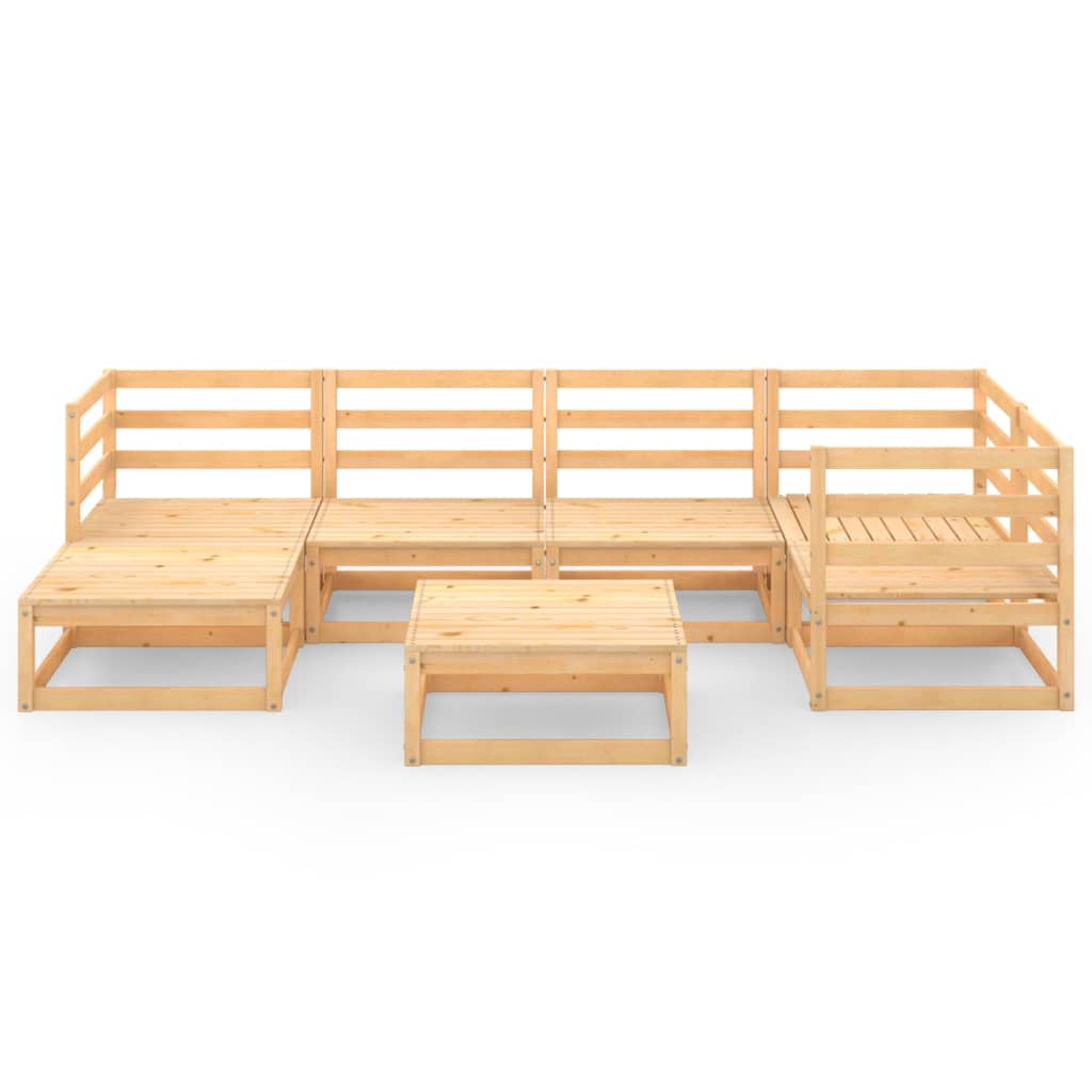vidaXL 7-Piece Lounge Set Solid Pine Wood