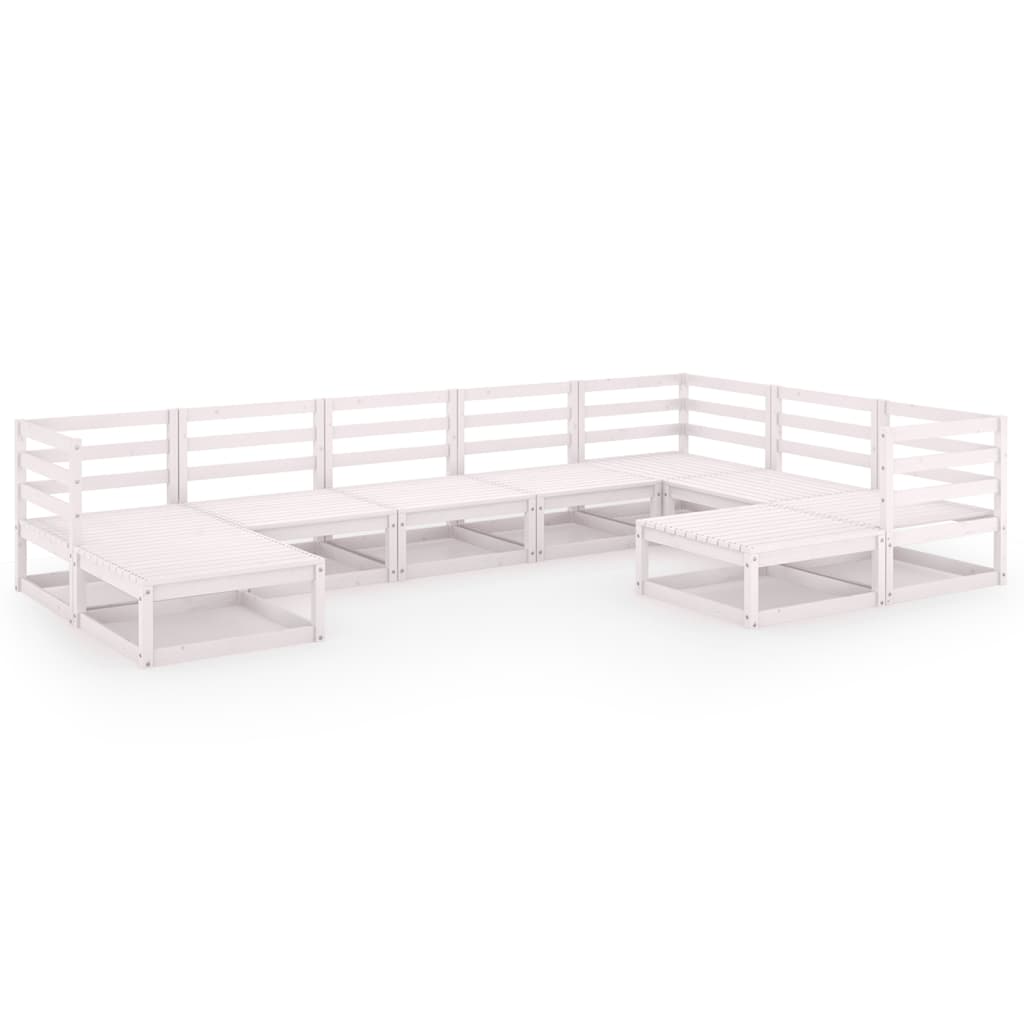 vidaXL 9-delige Loungeset massief grenenhout