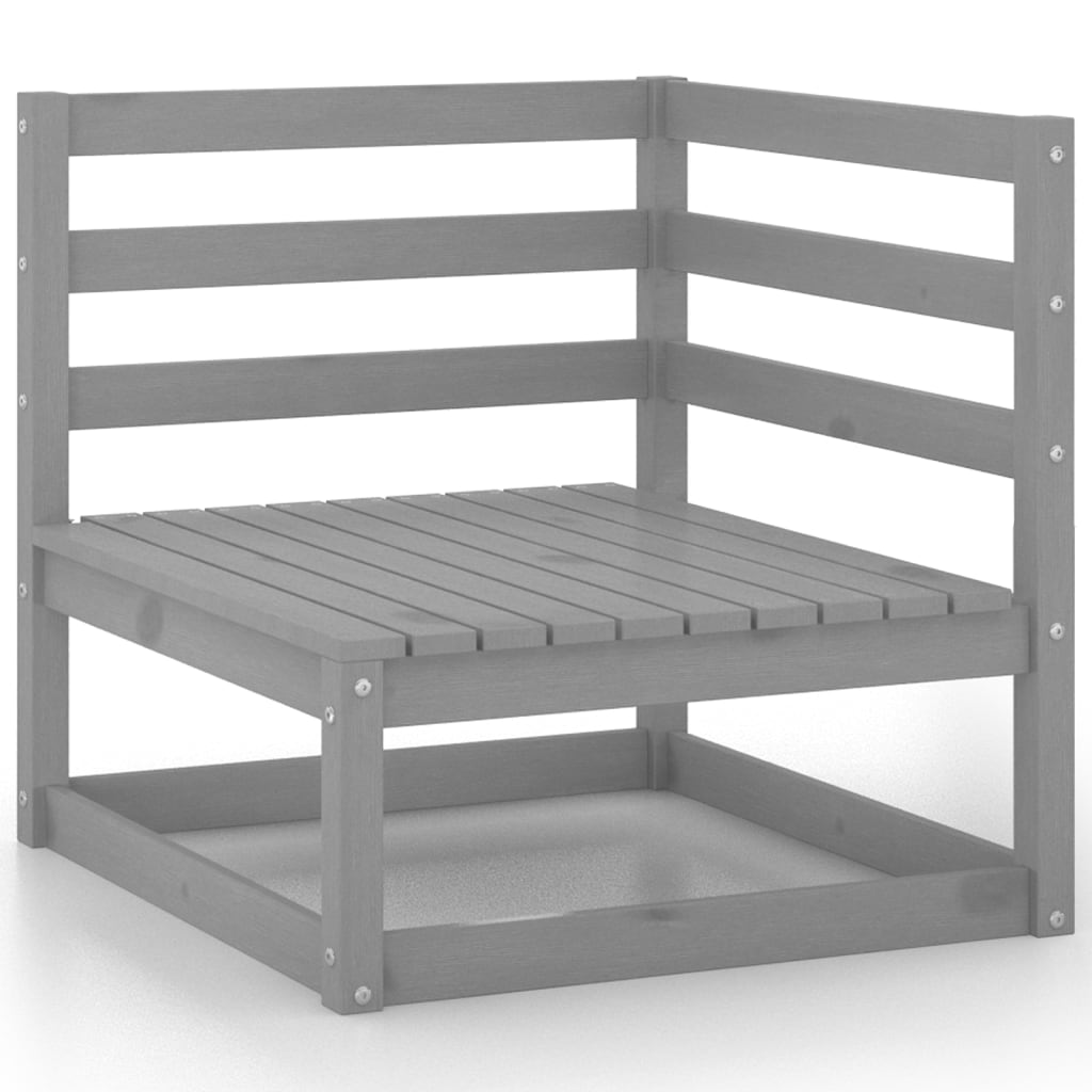 vidaXL 12-Piece Lounge Set Solid Pinewood Grey