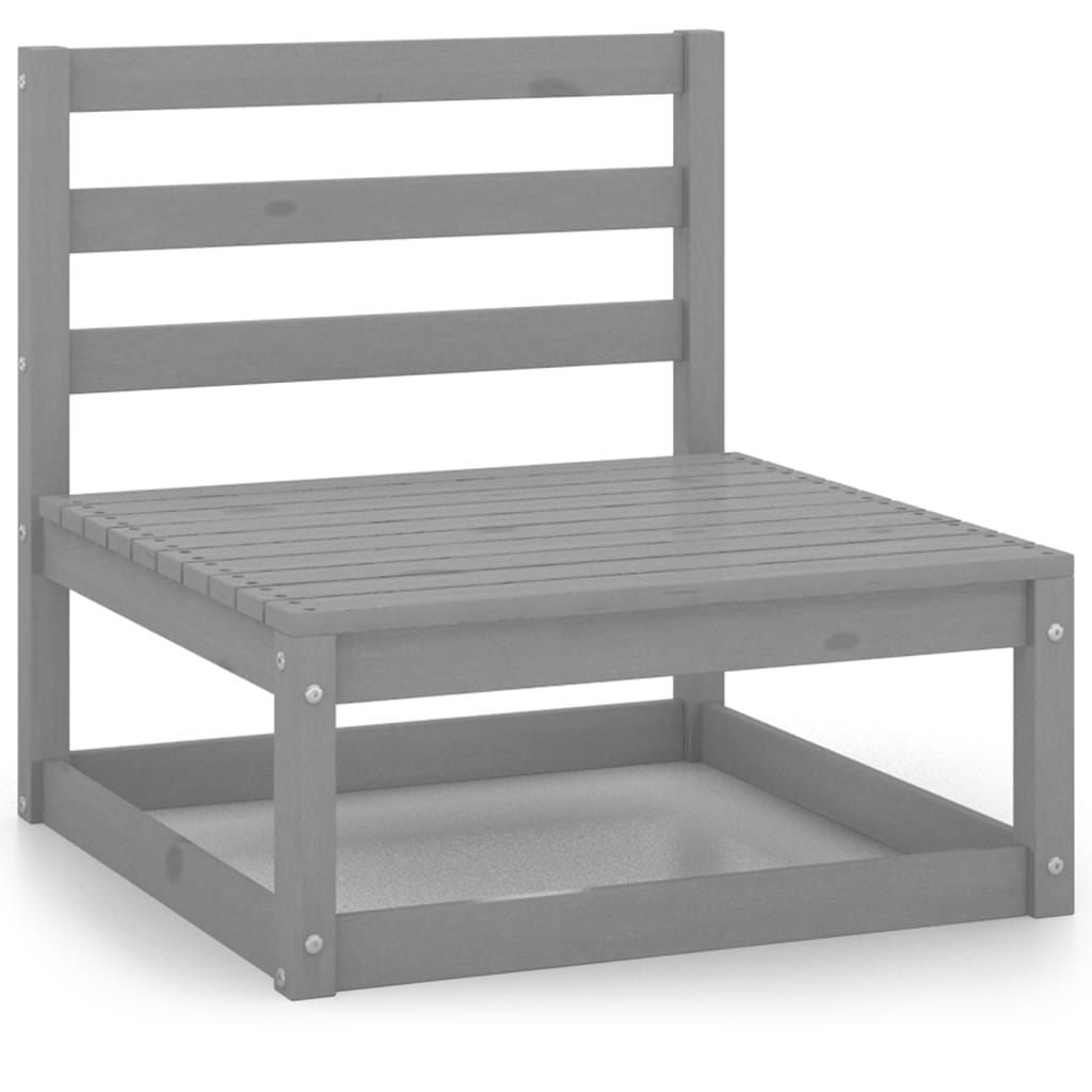 vidaXL 12-Piece Lounge Set Solid Pinewood Grey