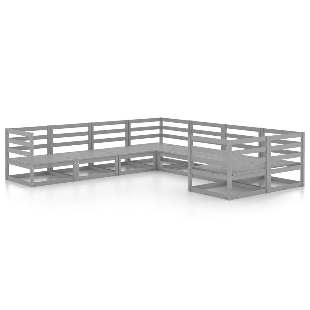 vidaXL 8-delige Loungeset massief grenenhout
