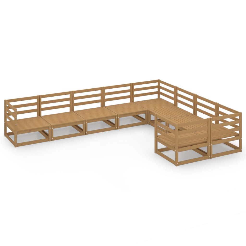 vidaXL 9-piece Lounge Set Solid Pine Wood