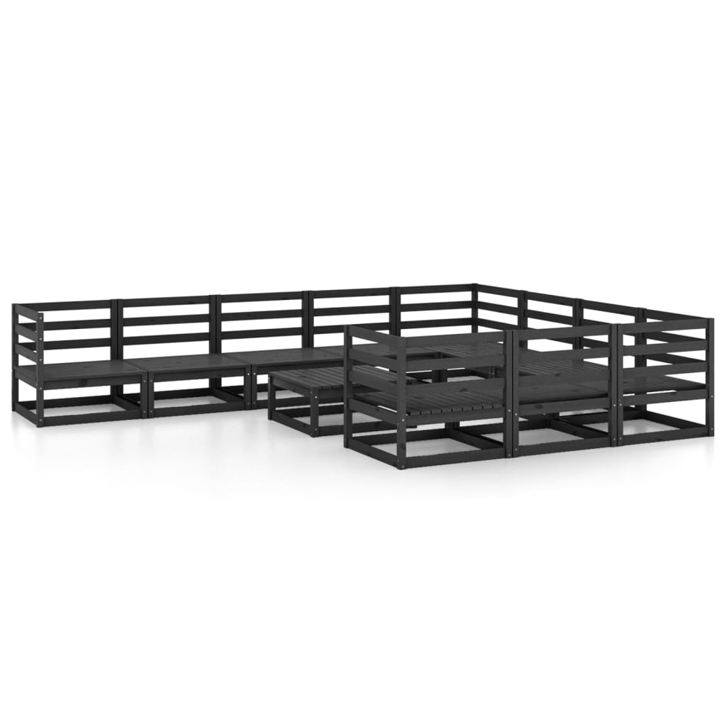 vidaXL 11-Piece Solid Pine Wood Lounge Set