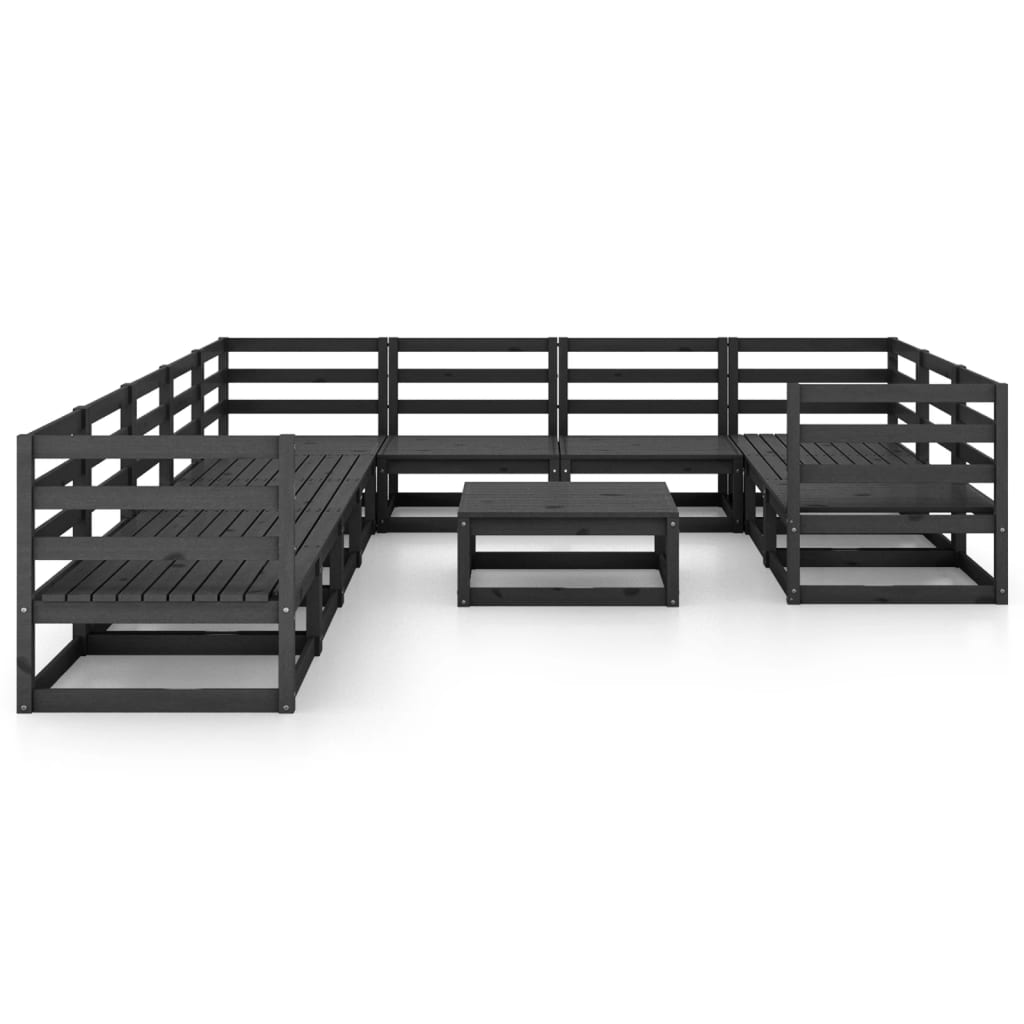 vidaXL 11-Piece Solid Pine Wood Lounge Set