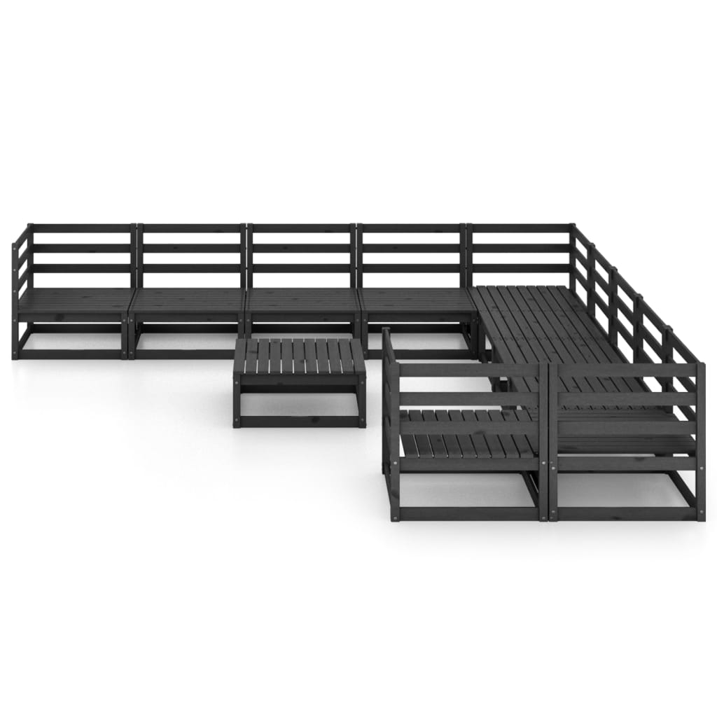 vidaXL 11-Piece Solid Pine Wood Lounge Set