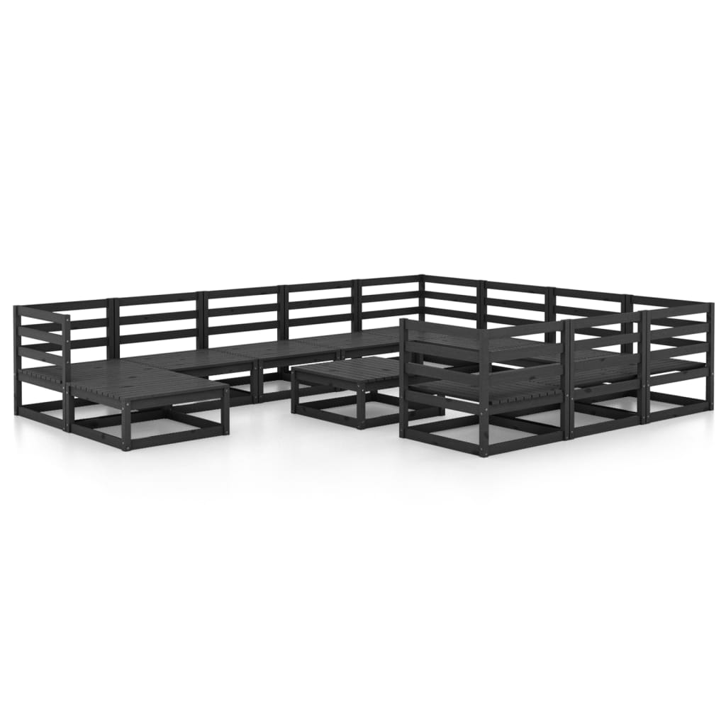vidaXL 12-piece Solid Pinewood Lounge Set