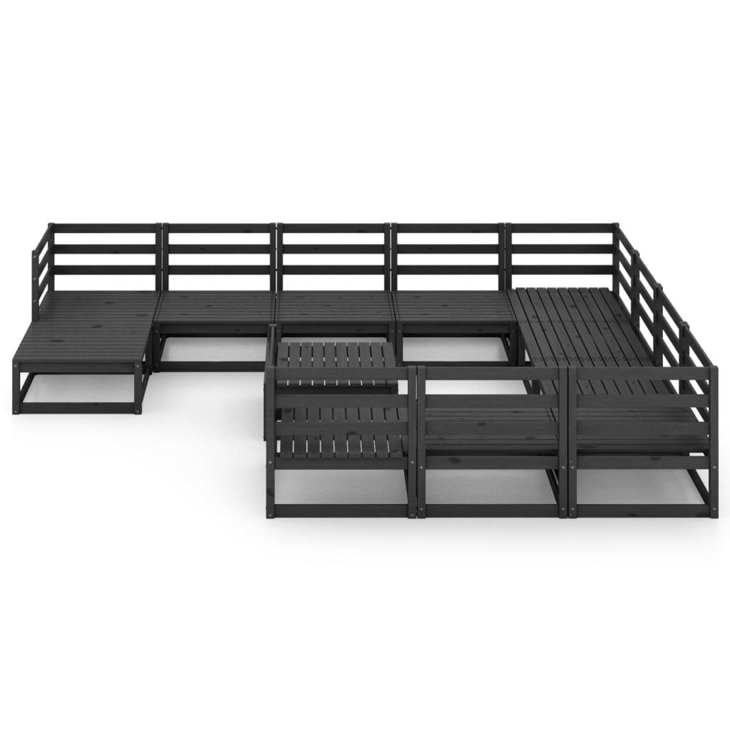 vidaXL 12-piece Solid Pinewood Lounge Set