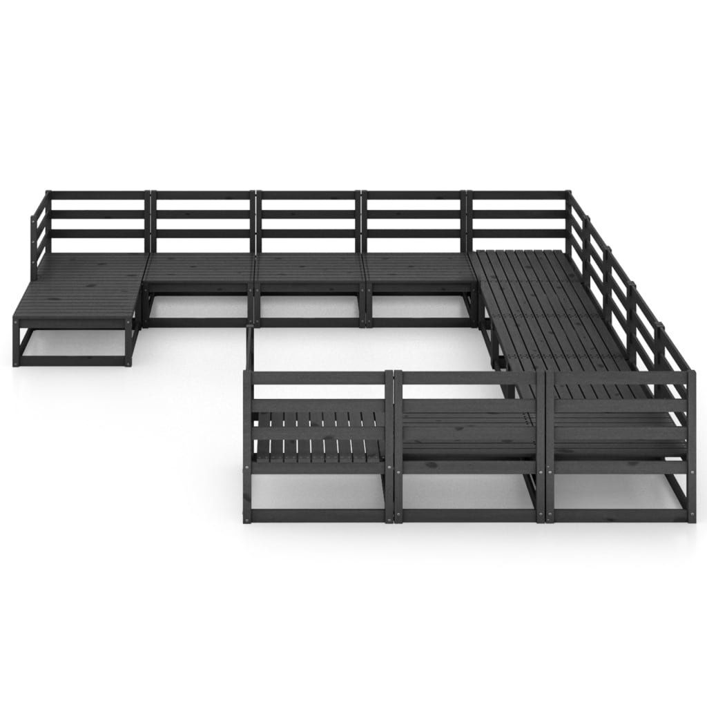 vidaXL 12-delige Loungeset massief grenenhout