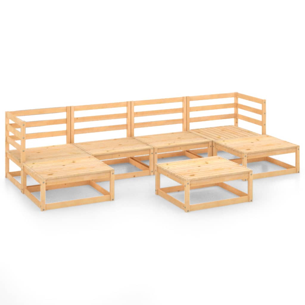 vidaXL 7-Piece Lounge Set Solid Pine Wood