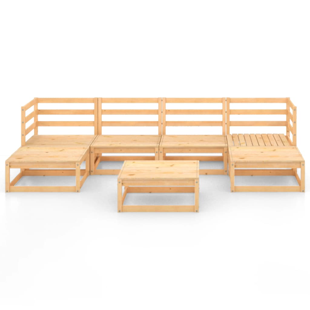 vidaXL 7-Piece Lounge Set Solid Pine Wood