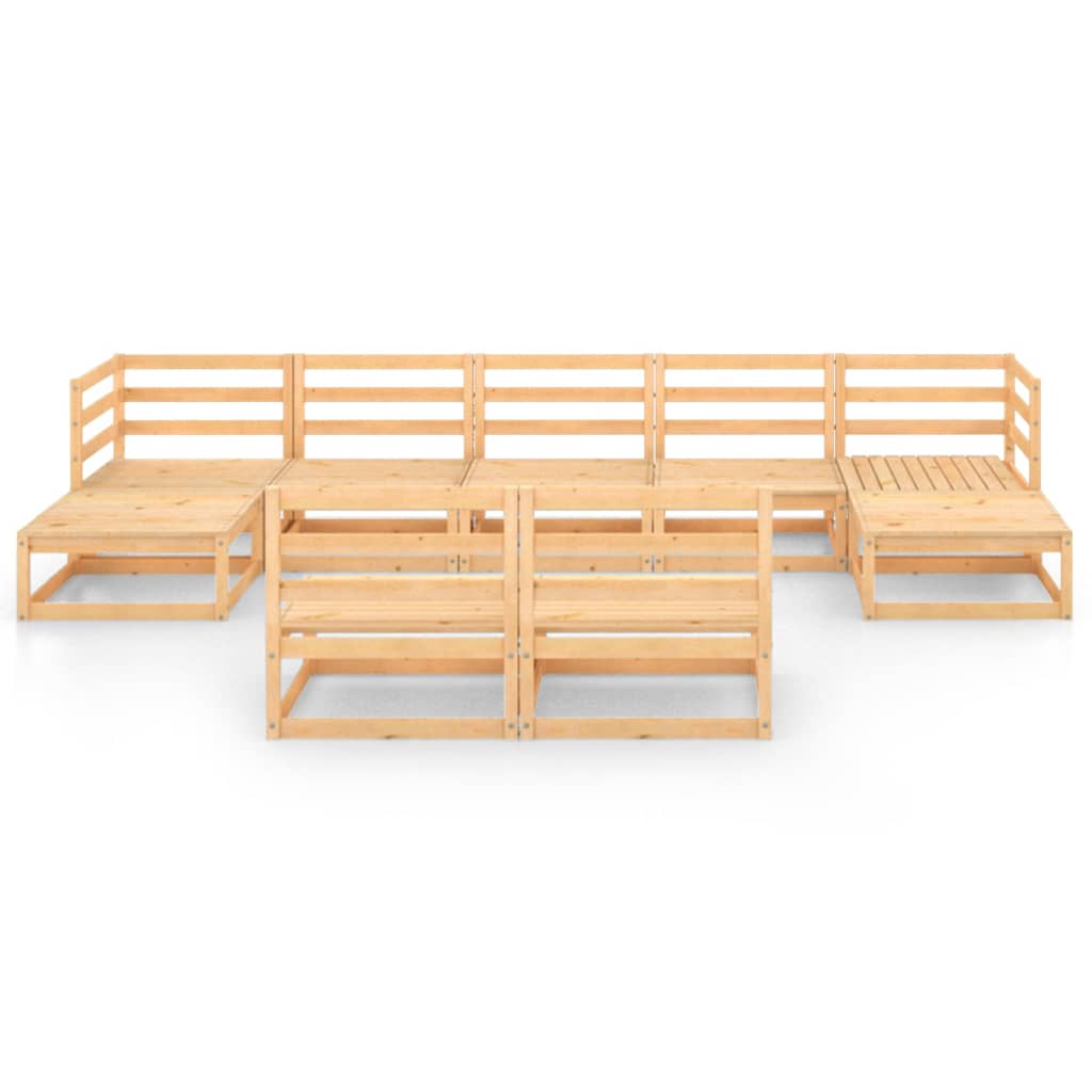 vidaXL 9-piece Lounge Set Solid Pine Wood
