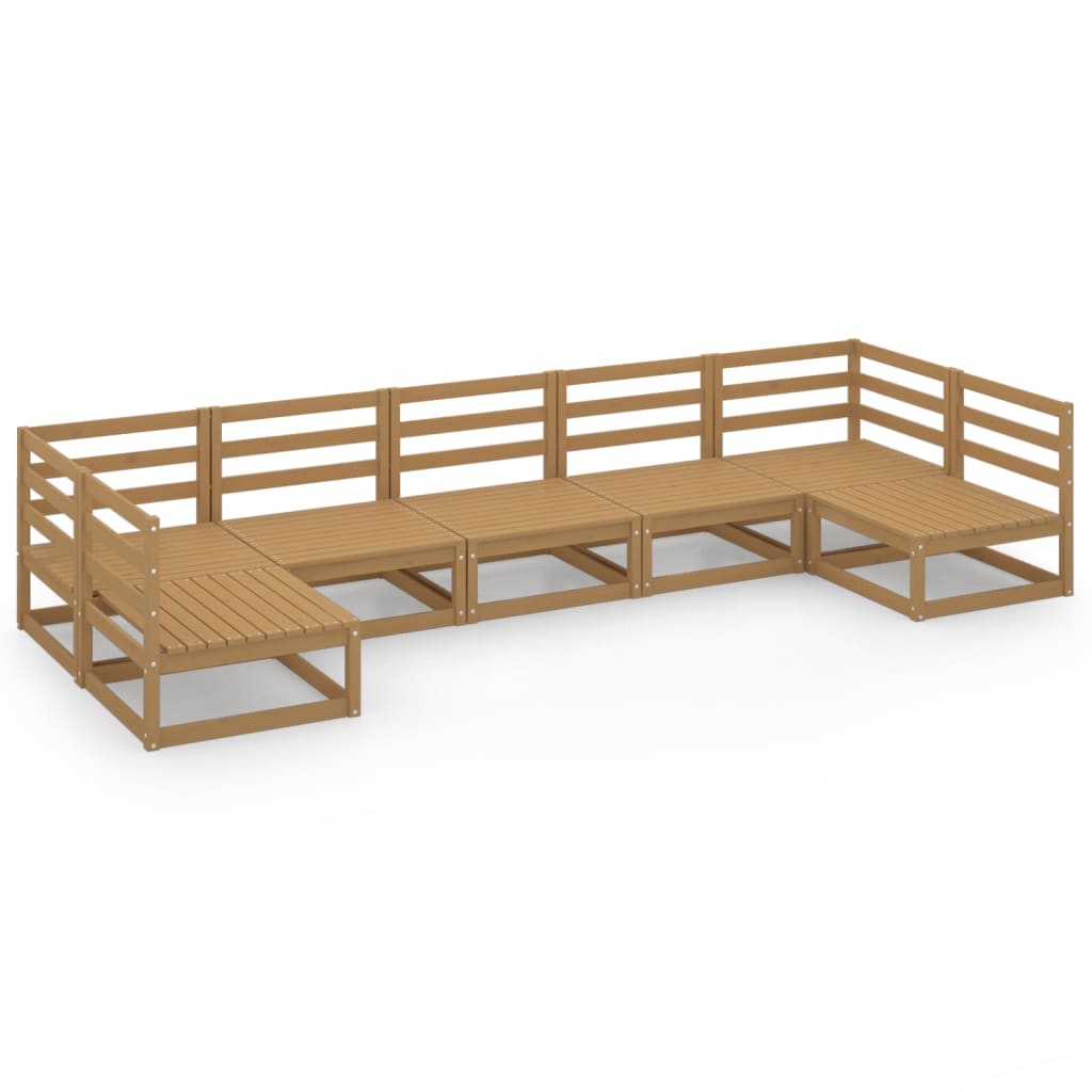 vidaXL 7-Piece Lounge Set Solid Pine Wood