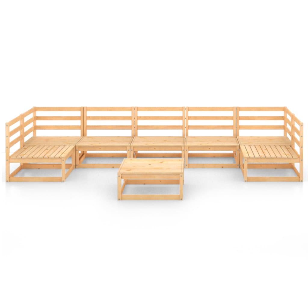 vidaXL 8-Piece Lounge Set Solid Pine Wood