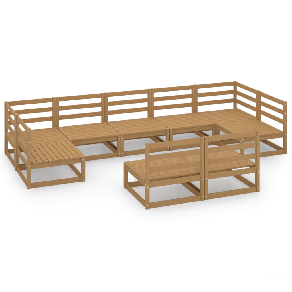 vidaXL 9-piece Lounge Set Solid Pine Wood