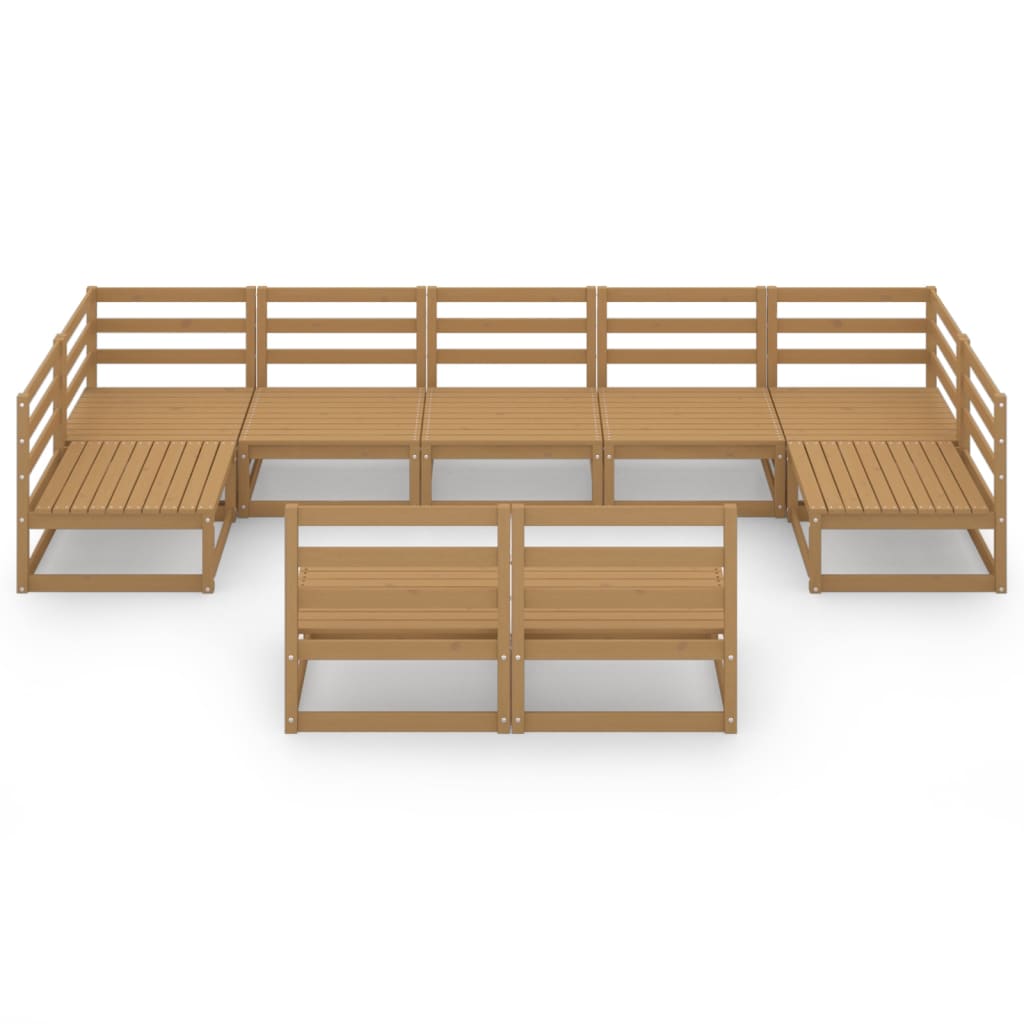 vidaXL 9-piece Lounge Set Solid Pine Wood