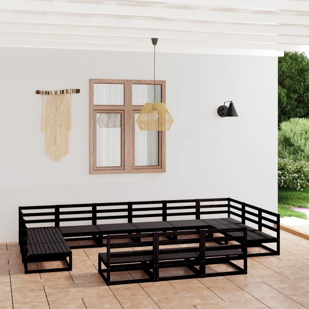 vidaXL 13-piece Lounge Set Solid Pine Wood