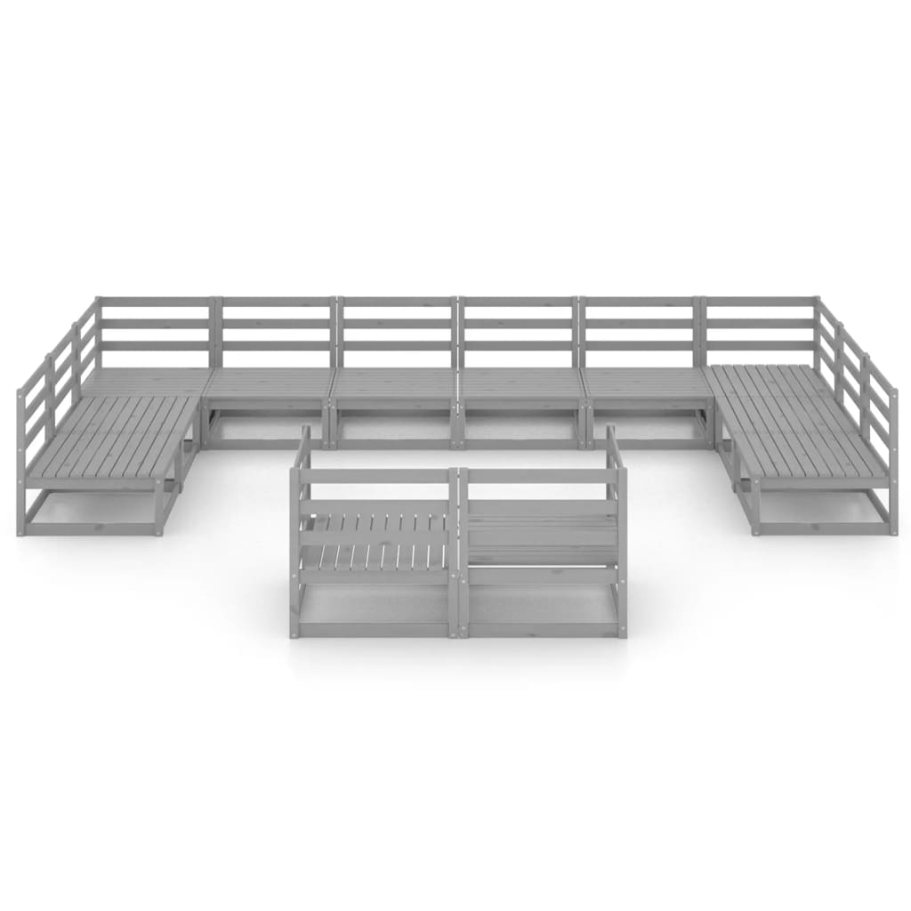 vidaXL 12-piece Solid Pinewood Lounge Set