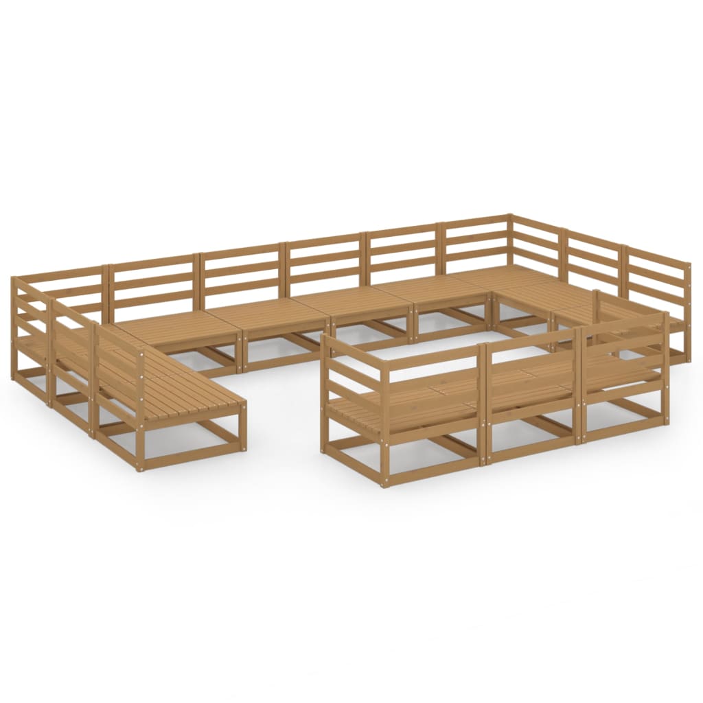 vidaXL 13-piece Lounge Set Solid Pine Wood