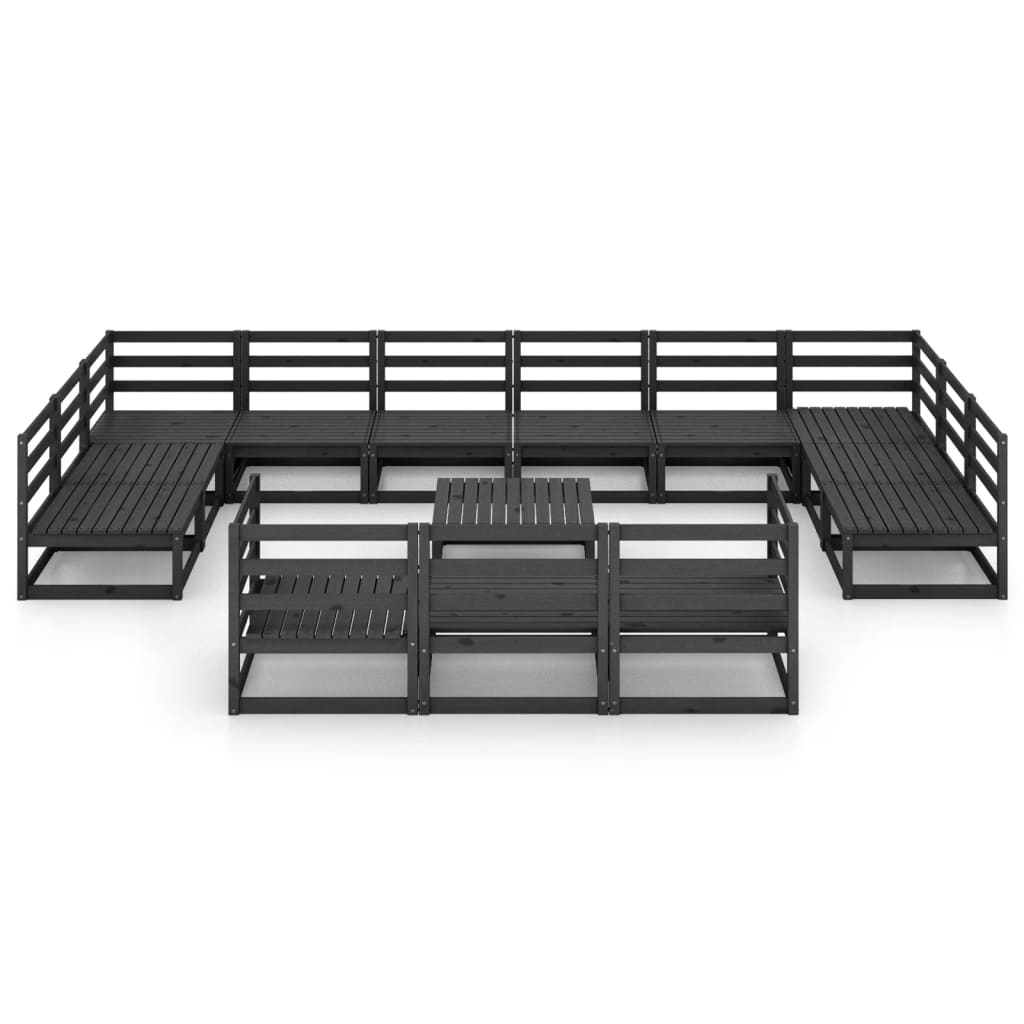 vidaXL 14-piece Lounge Set Solid Pine Wood