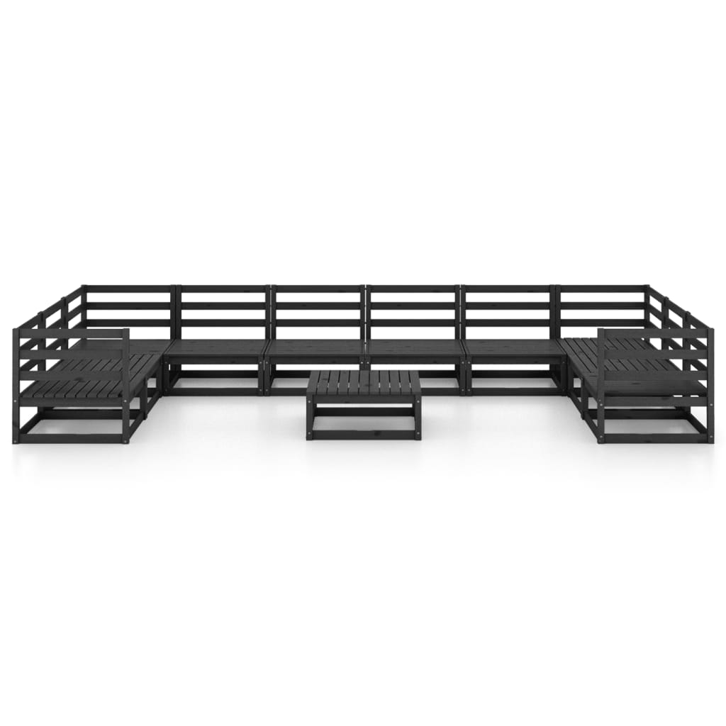 vidaXL 11-Piece Solid Pinewood Lounge Set