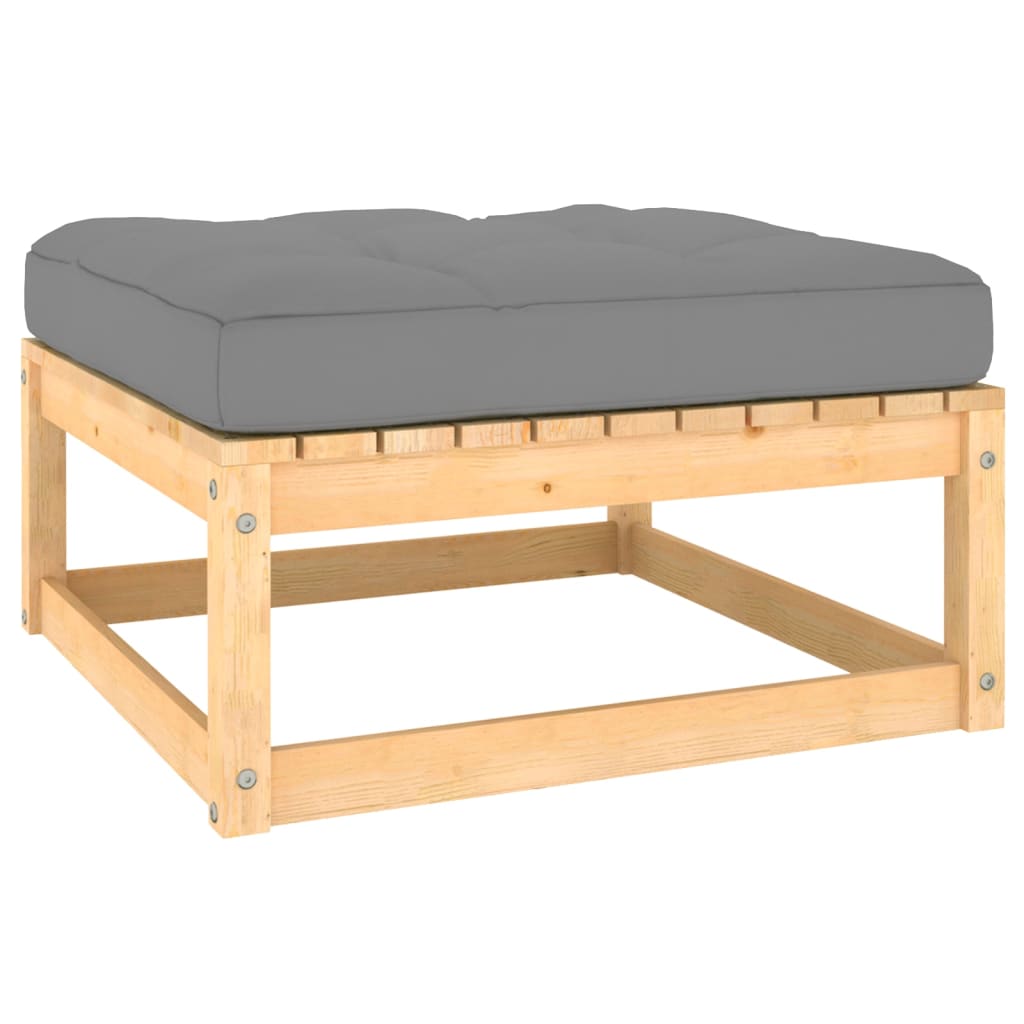 vidaXL 3-Piece Lounge Set with Cushions Solid Pine Wood