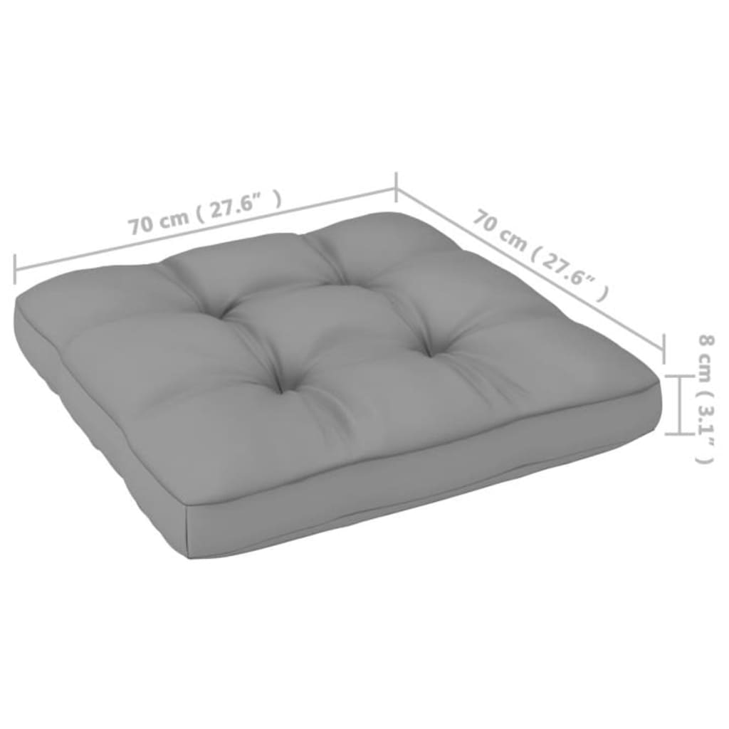 vidaXL 5-delige Loungeset met kussens massief grenenhout