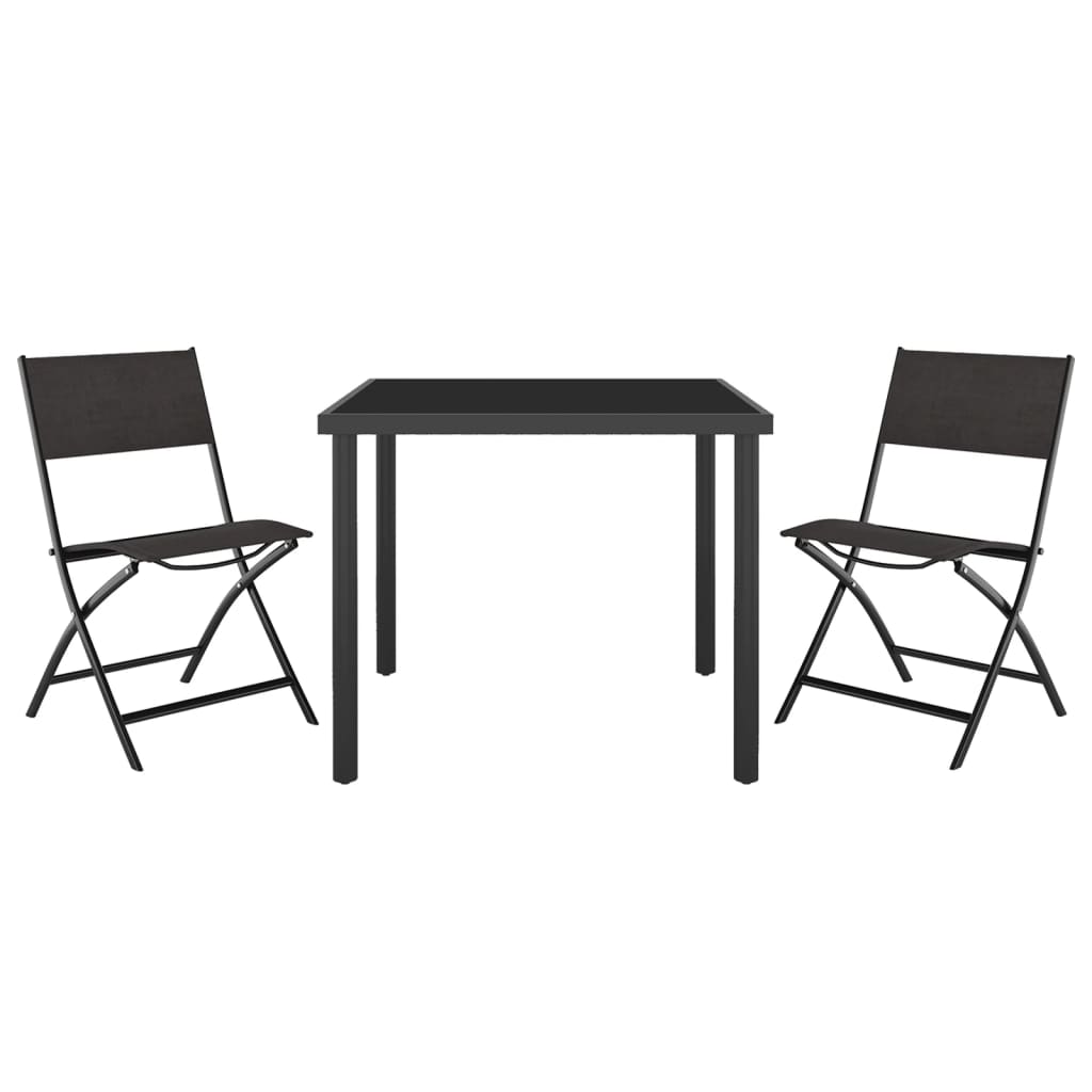 vidaXL 3-piece Garden Lounge Set Steel
