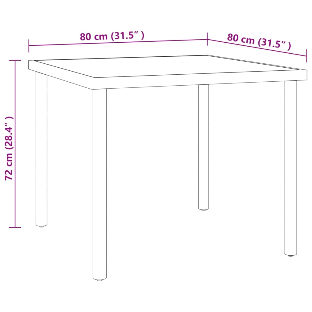 vidaXL 3-piece Garden Lounge Set Steel
