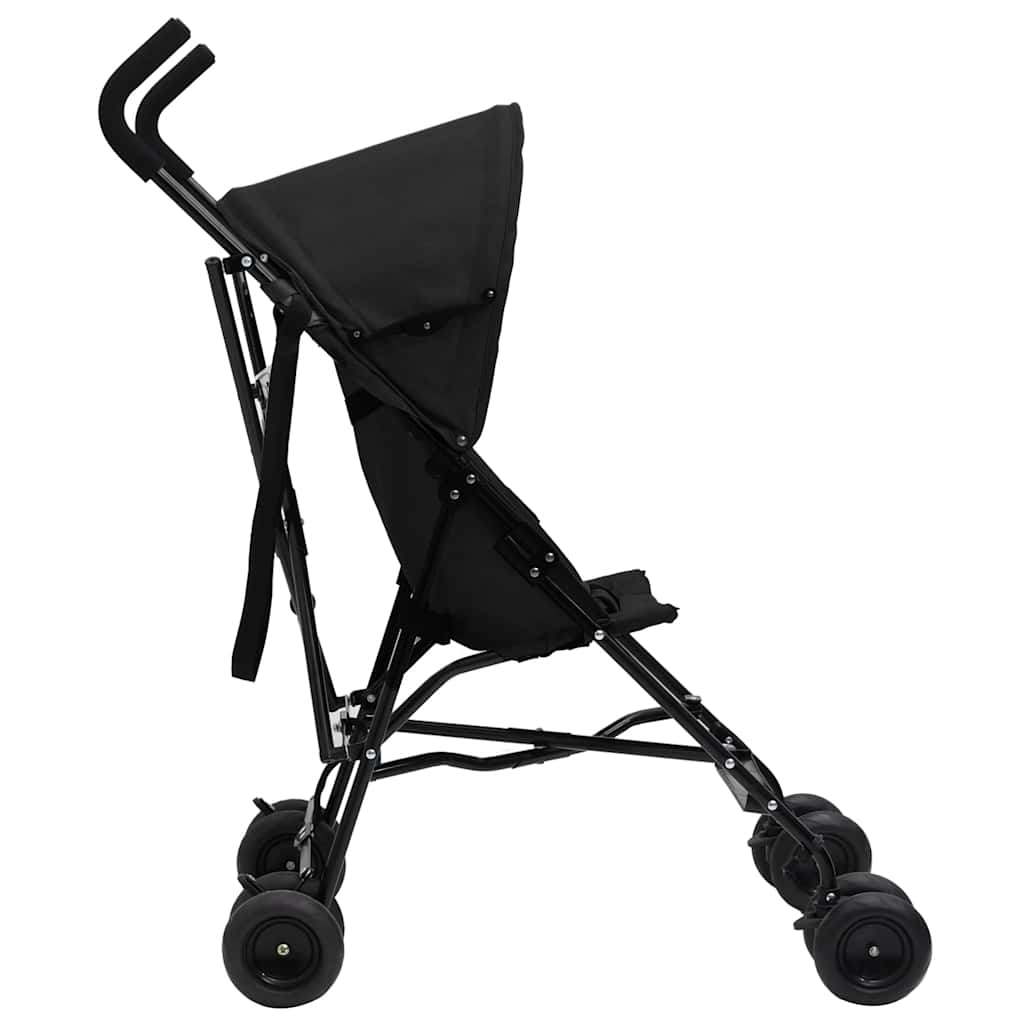 vidaXL Kids' Buggy Steel Light Grey and Black