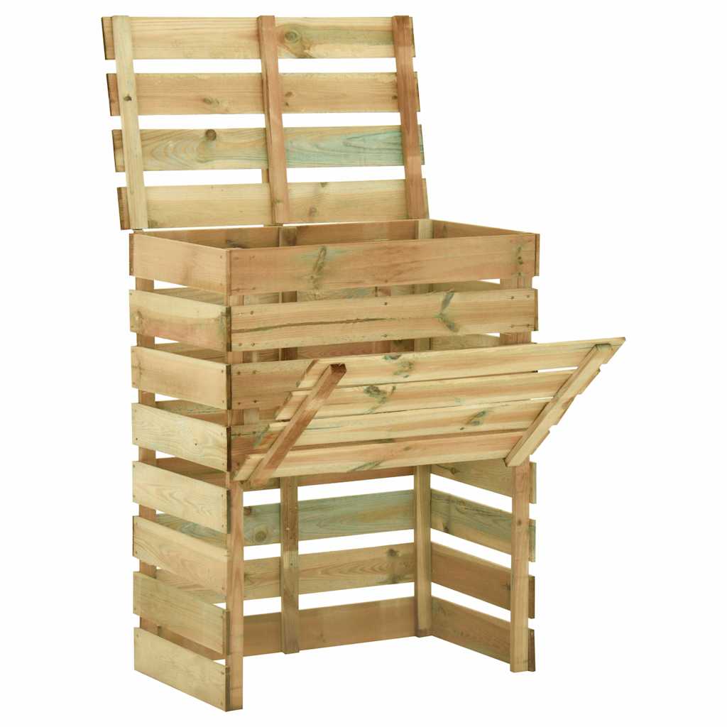 vidaXL Tuincompostbakken 2 st 80x50x100 cm geïmpregneerd grenenhout