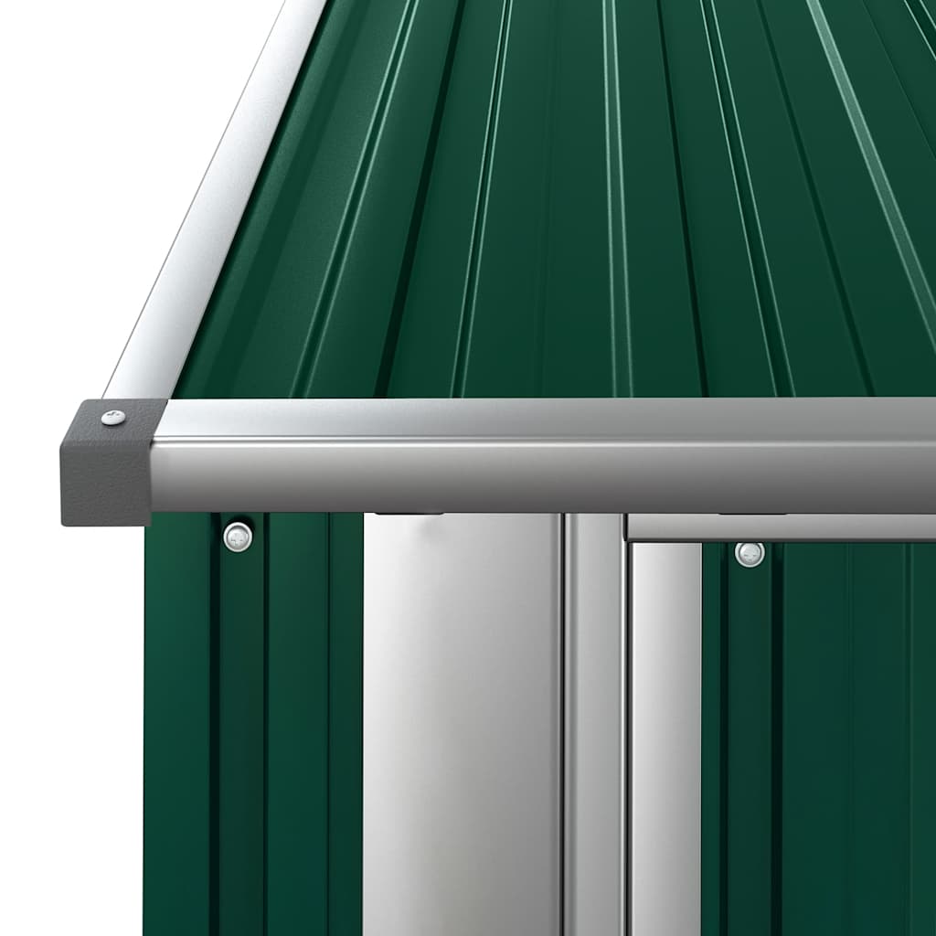 vidaXL Tuinhuis Groen 180,5x97x209,5 cm Gegalvaniseerd Staal