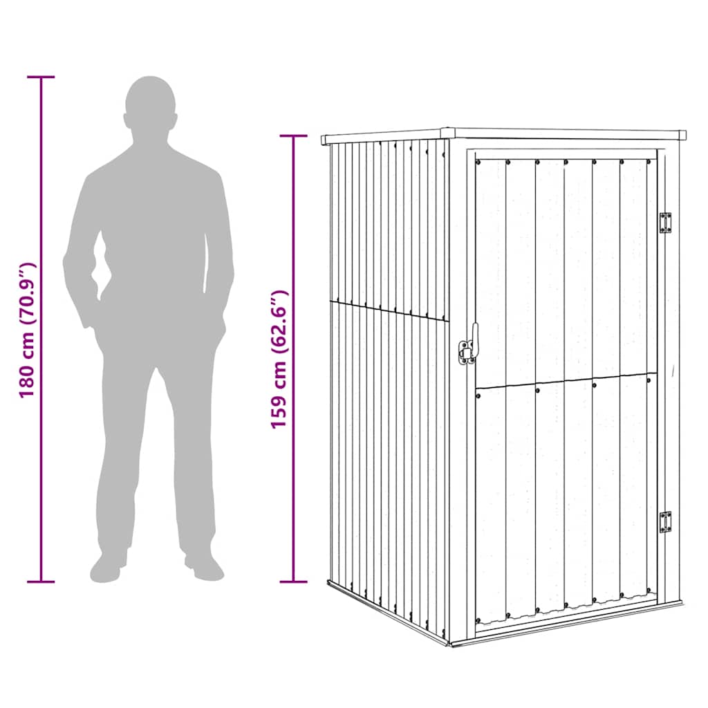 vidaXL Tuinschuur 88x89x161 cm gegalvaniseerd staal groen