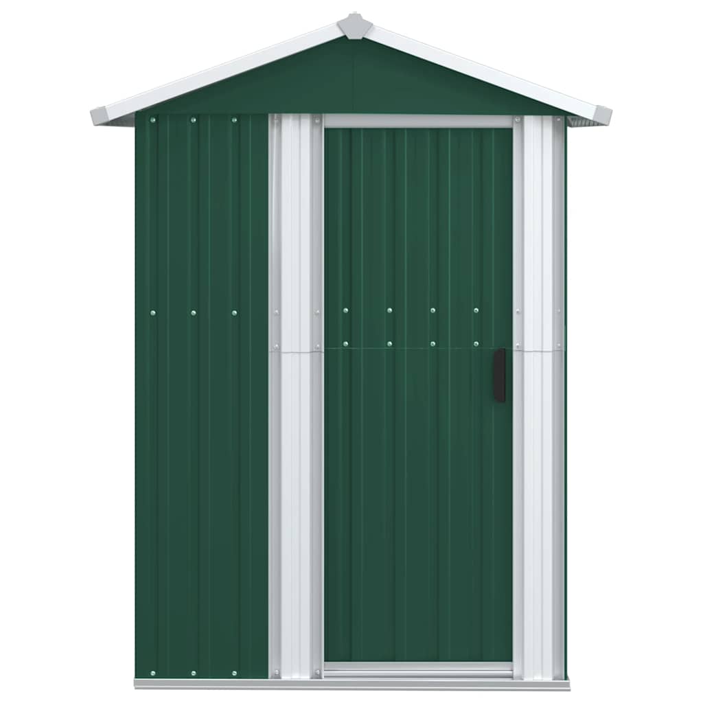 vidaXL Tuinschuur 126x97,5x177 cm gegalvaniseerd staal groen