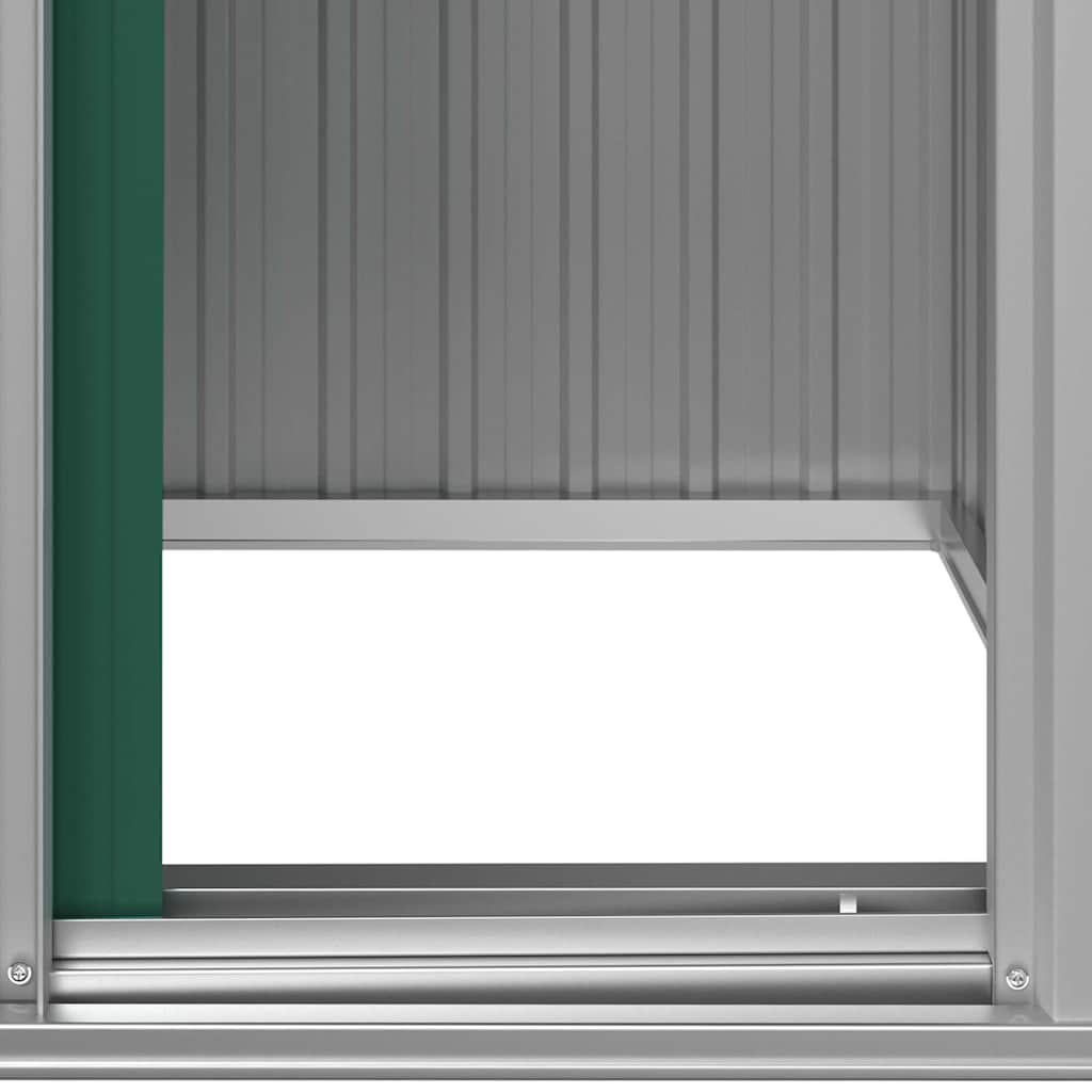 vidaXL Tuinschuur 126x97,5x177 cm gegalvaniseerd staal groen