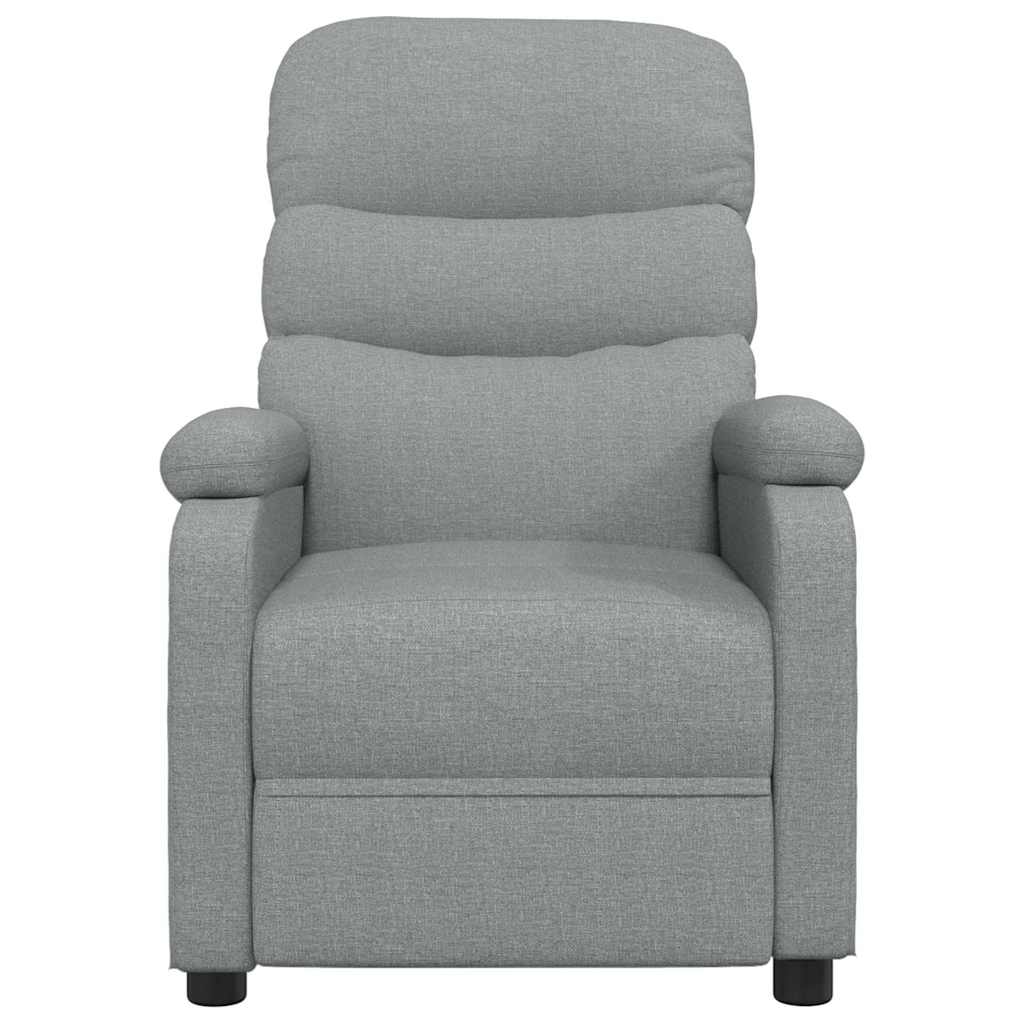 vidaXL Electric Massage Chair Fabric Light Grey