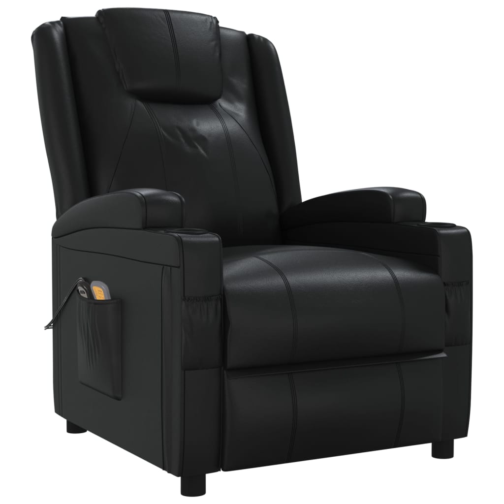 vidaXL Electric massage chair artificial leather black