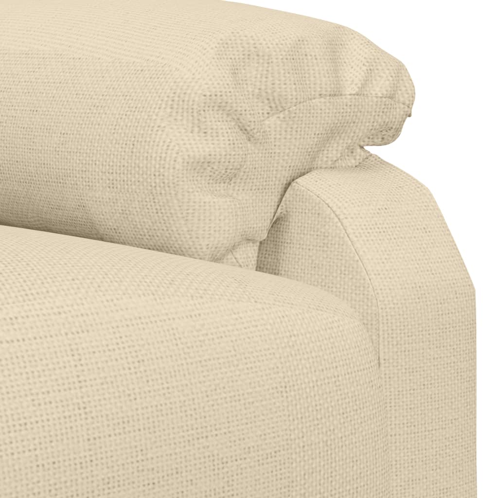vidaXL Electric Massage Chair Fabric Cream
