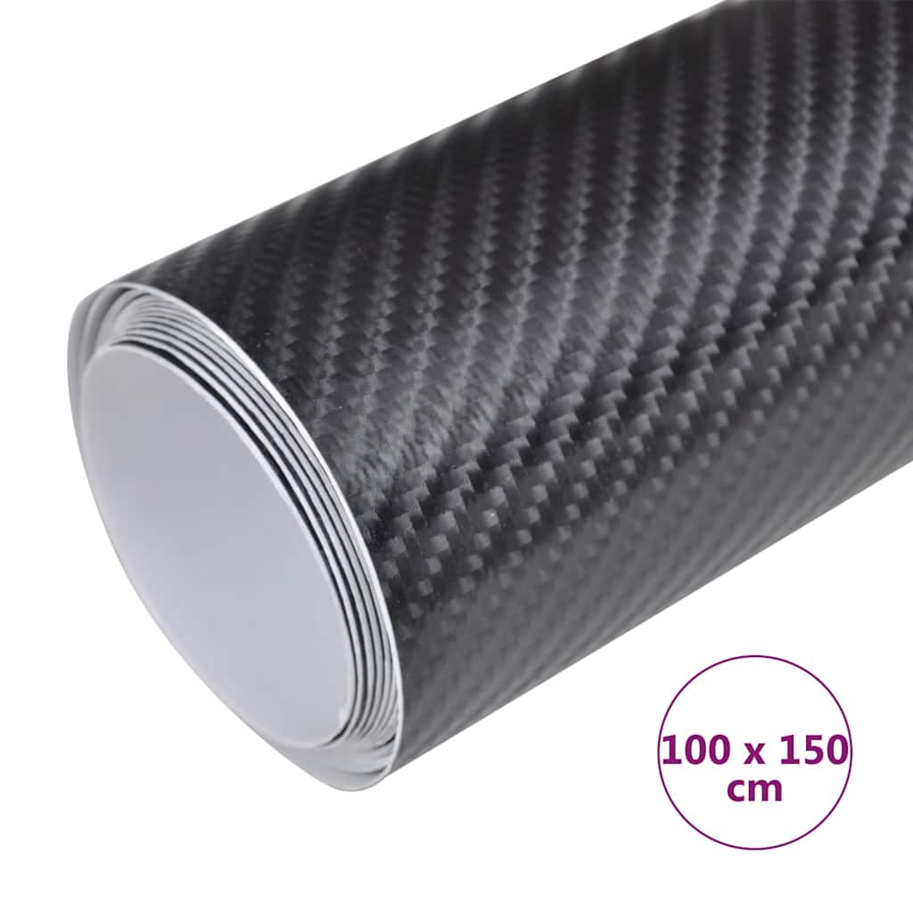 vidaXL Car wrap film 4D 100x150 cm black