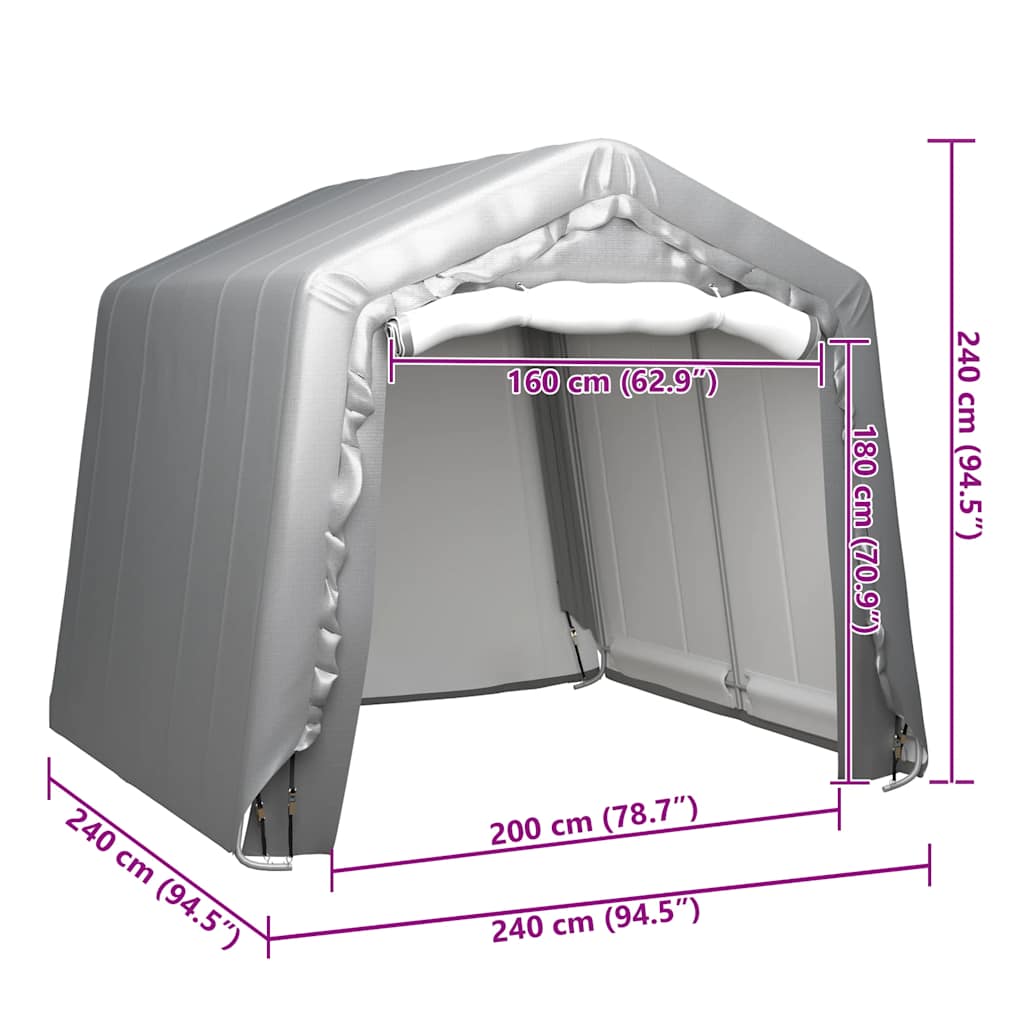 vidaXL Tente de rangement 240x240 cm en acier