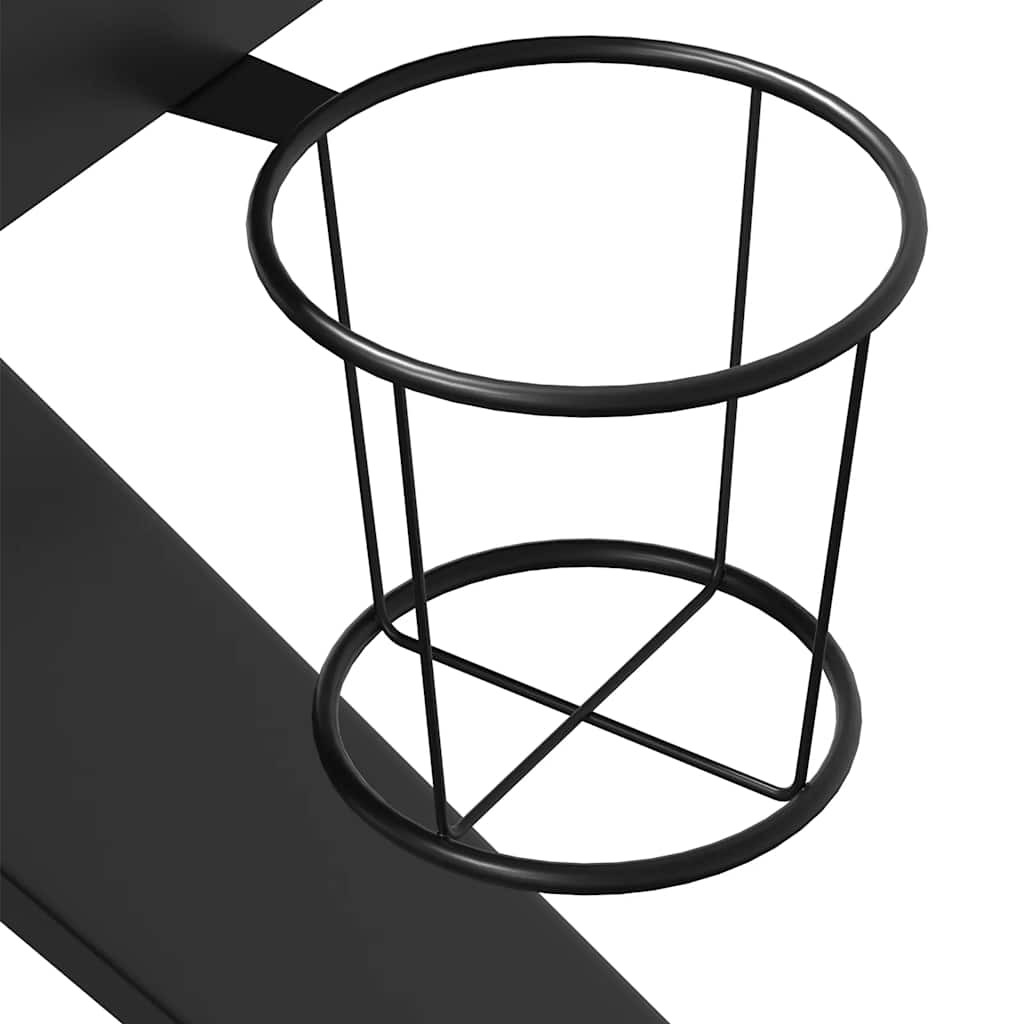 vidaXL Gamingbureau met K-vormige poten 90x60x75 cm zwart