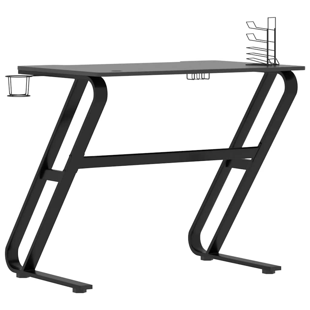 vidaXL Gamingbureau met ZZ-vormige poten 90x60x75 cm zwart