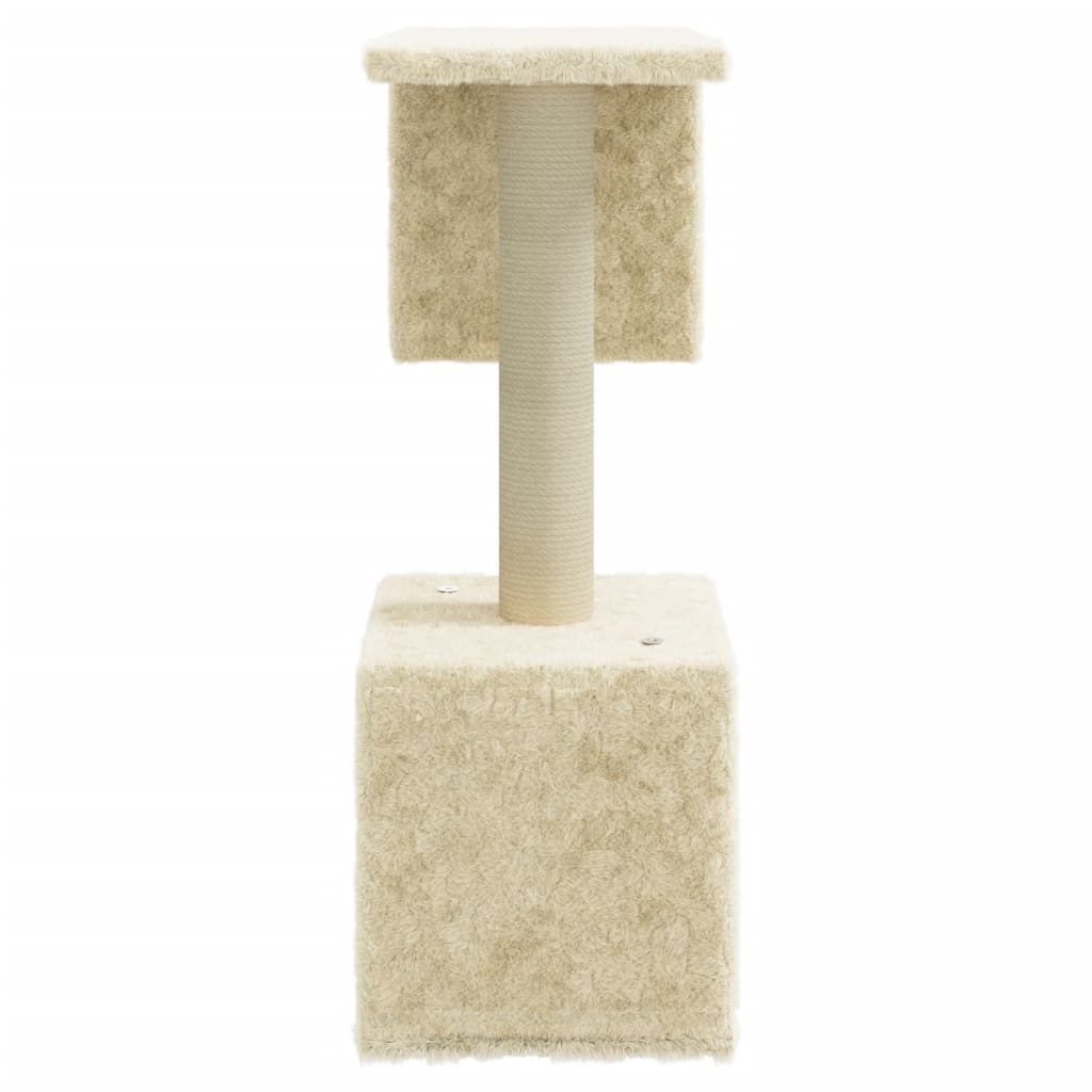 vidaXL Kattenkrabpaal met sisal krabpalen 60 cm crèmekleurig