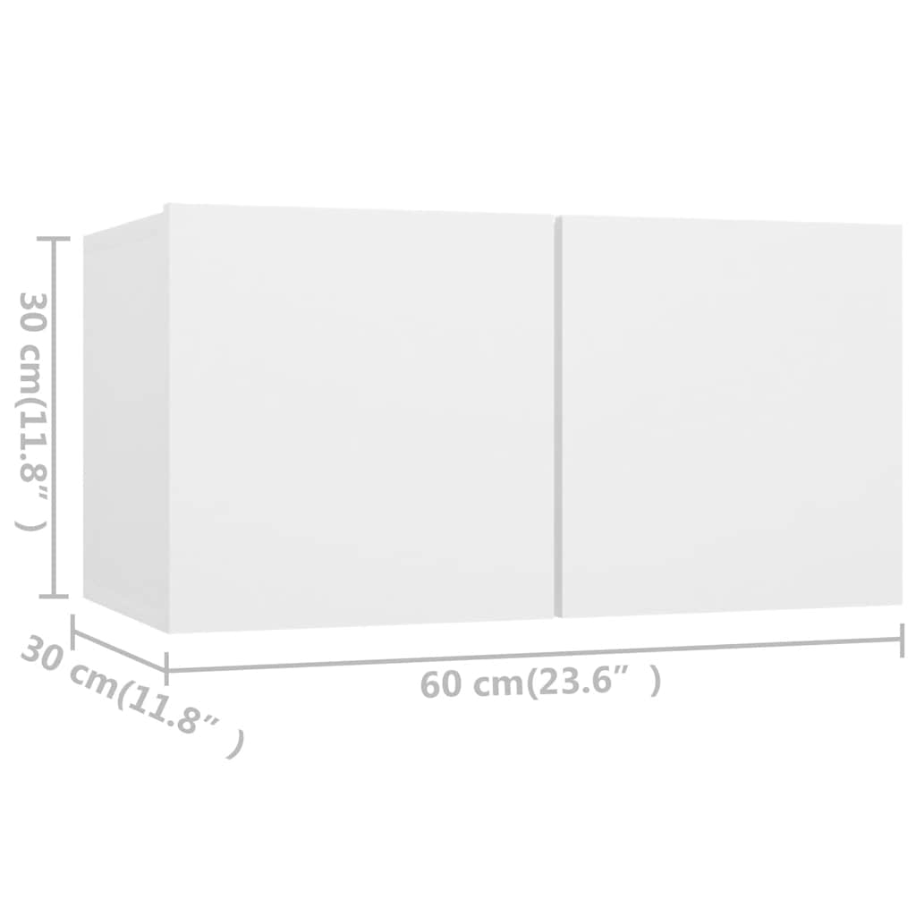 vidaXL 7-Piece TV Cabinet Set Engineered Wood White